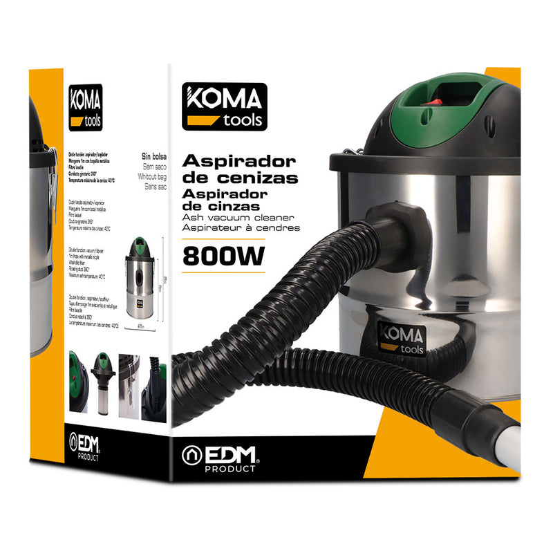 Ash Vacuum Cleaner 800W Ø25X30Cm Koma Tools