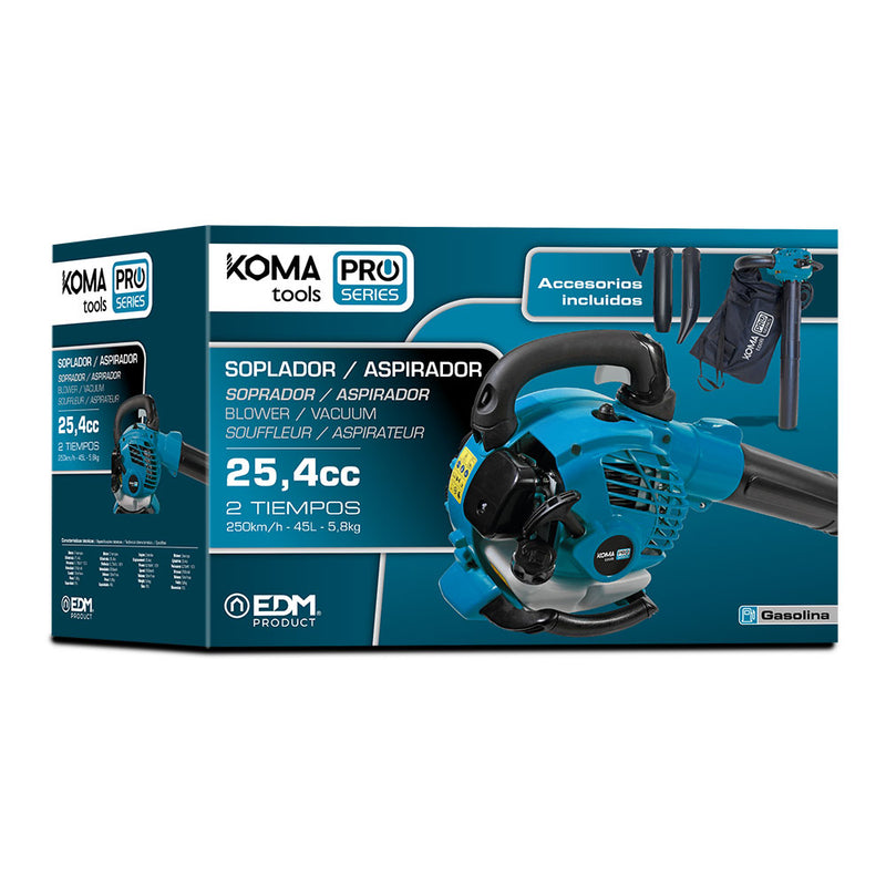 Gasoline Blower Vacuum Cleaner 25.4Cc 0.75Kw 1Cv Koma Tools