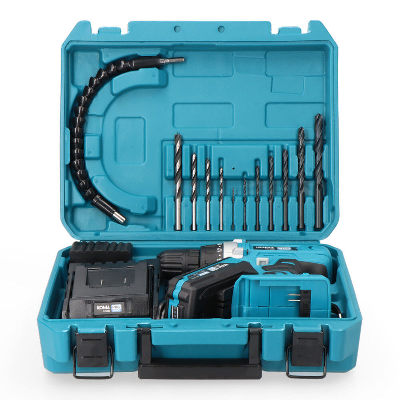 Kit Case Drill Screwdriver With 40 Accessories 20V With Battery And Charger Koma Tools