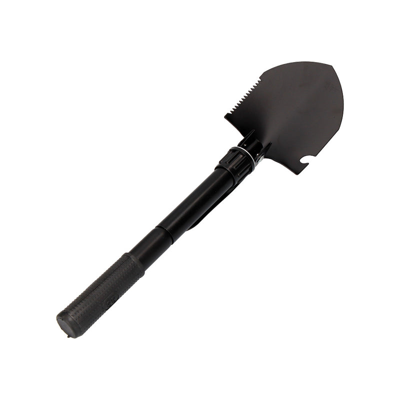 Multifunctional Folding Mini Shovel Made of Black Steel 9.5x41.5cm