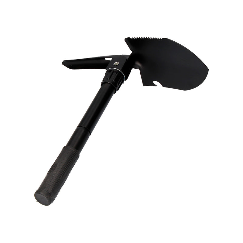 Multifunctional Folding Mini Shovel Made of Black Steel 9.5x41.5cm