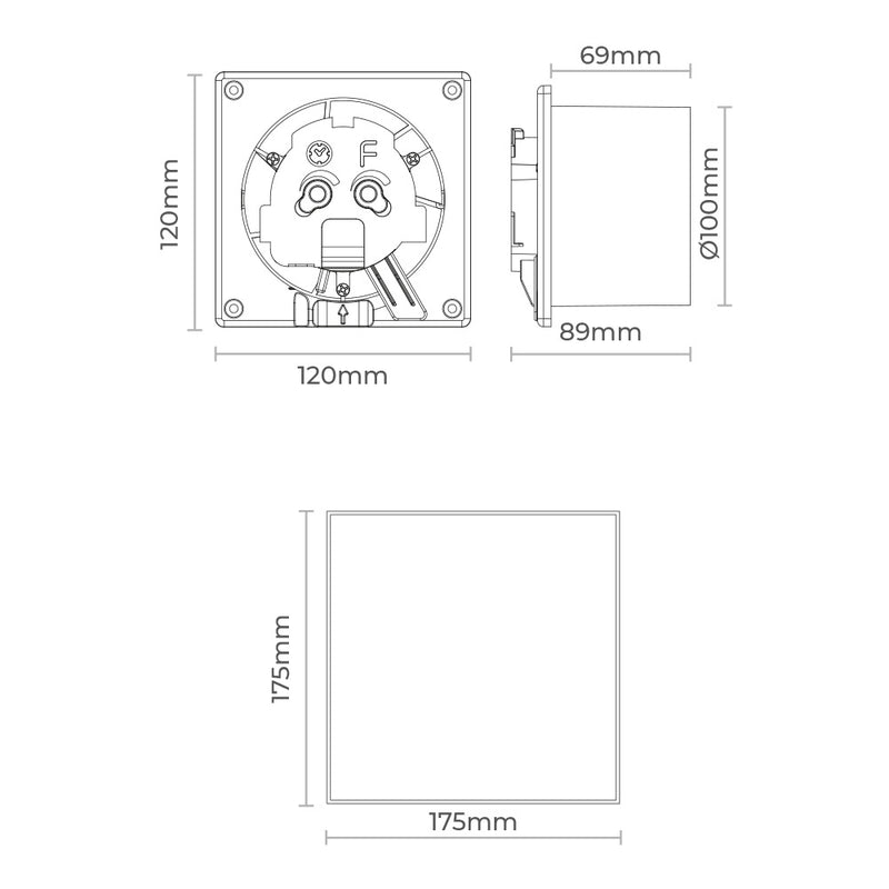 Extractor De Aire Con Tapa Blanca 11W  Ø10Cm Edm