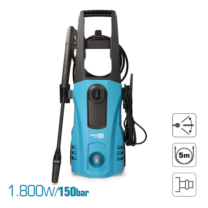 High Pressure Washer 1800W 150 Bar 34.4X29.3X77.45Cm Koma Tools