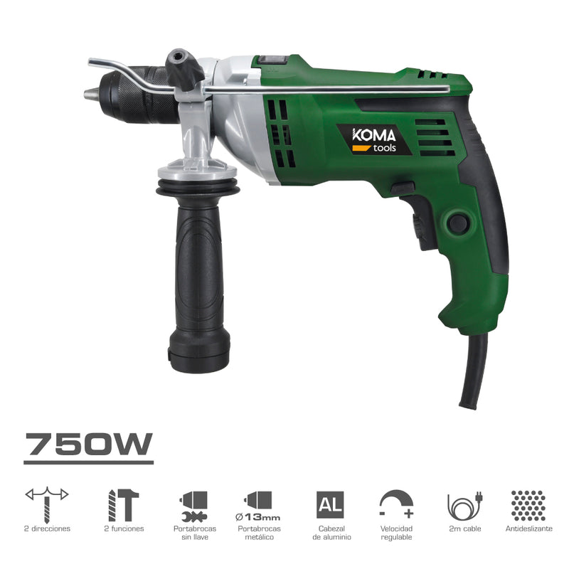 Hammer Drill 750W 12X31.5X22Cm Koma Tools