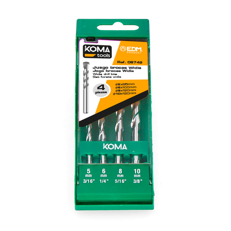 Juego 4 Brocas Widia Standard Koma Tools