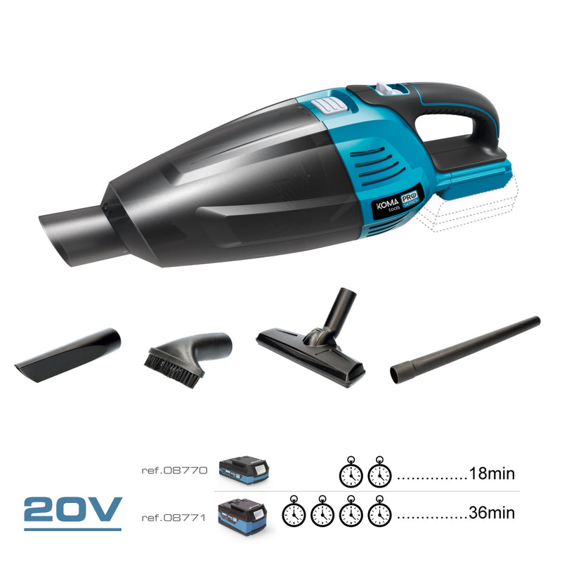 20V Vacuum Cleaner (Without Battery or Charger) 45.5x13.5cm Koma Tools