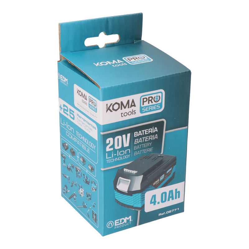 Li-Ion Battery 20V 4.0A 7.5X11.7X6.3Cm Koma Tools