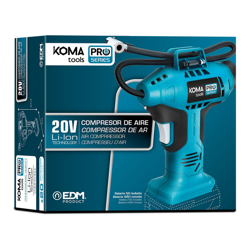 20V Air Compressor (Without Battery or Charger) 7.5x22x25.5cm Koma Tools