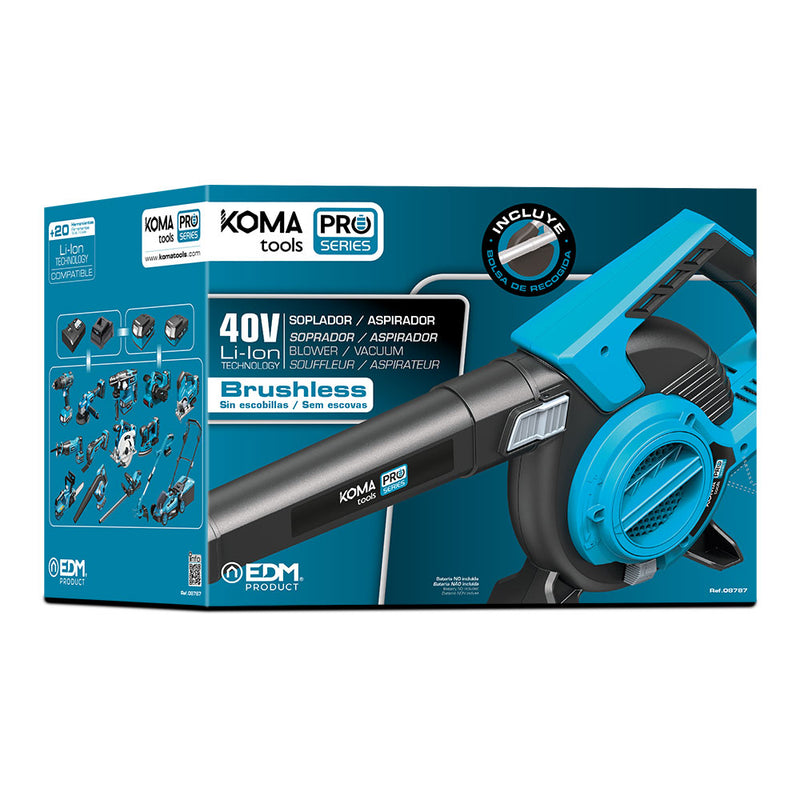 Soplador/Aspirador/Triturador 40V (Sin Baterias Y Cargador) Brushless Koma Tools