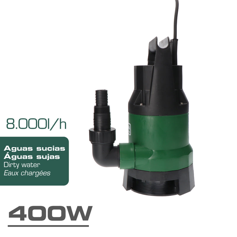 Bomba Para Extraccion De Agua Sucia 400W 17X33Cm Koma Tools