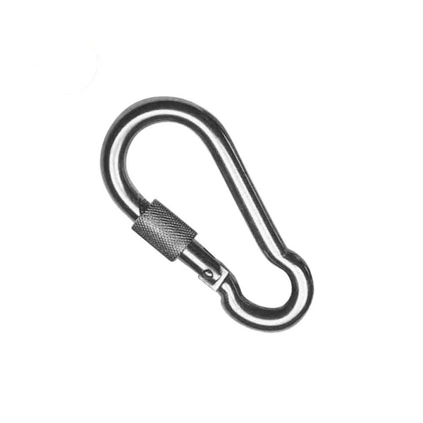 Zinc Plated Firefighter Carabiner With Safety Ø8mm X 8cm