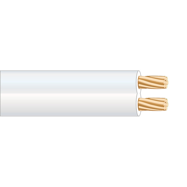 Parallel 2X1Mm White "Audio" Euro/M (Small Coil Ø200X60Mm)