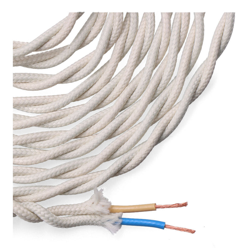 Braided Textile Cable 2X0.75Mm Cotton 5M