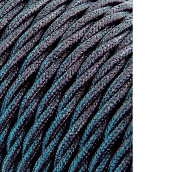 Braided Textile Cable 2x0.75mm C-63 Dark Grey Silk 25M