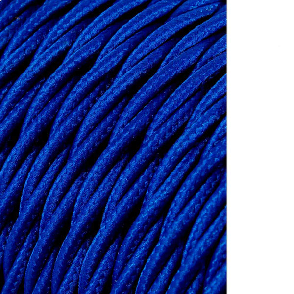 Braided Textile Cable 2x0.75mm C-75 Silk Blue 25M