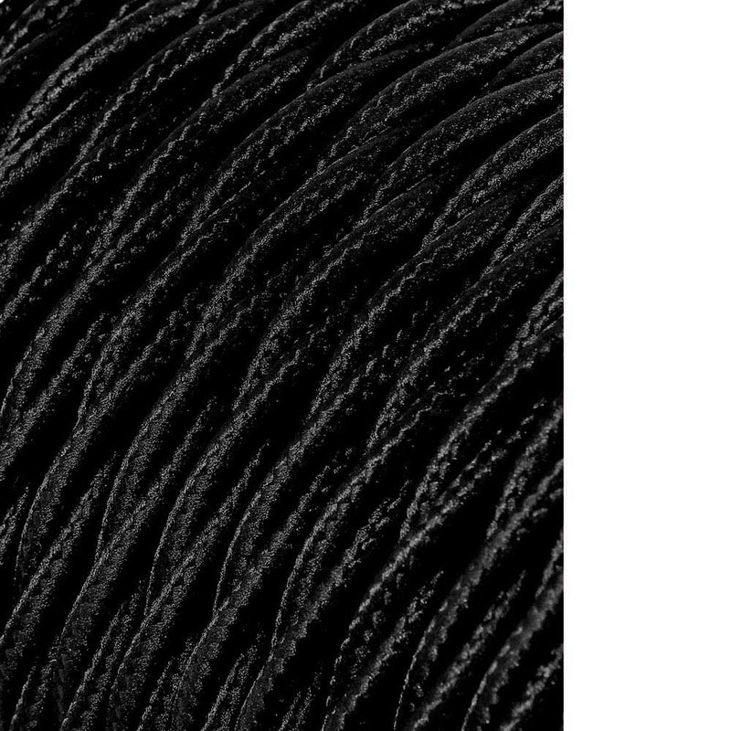 Braided Textile Cable 2X0.75Mm C-41 Black Silk 25M