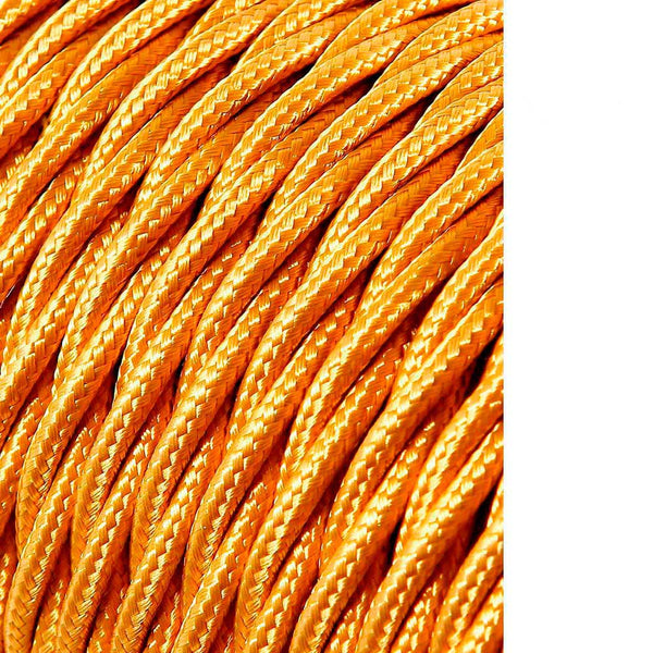 Cable Textil Trenzado 2X0,75Mm C-45 Oro Mate Seda 25M