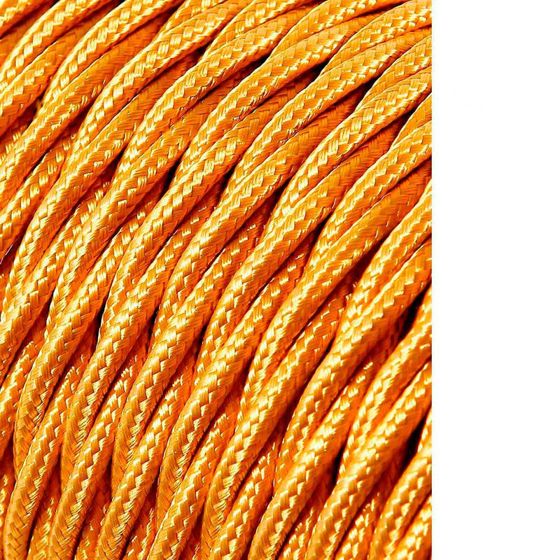 Braided Textile Cable 2x0.75mm C-45 Matte Gold Silk 25M