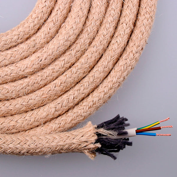 Round Jute Rope Cable 3X0,75Mm 20M Euro/M