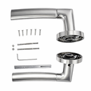 Manilla modelo '430' de ZAMAK con Roseta Redonda bicolor para puertas