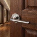 Manilla de zamak modelo '140' en acabado bicolor con Roseta Redonda para puertas de interior