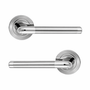 Manilla modelo '140A' recta de aluminio con Roseta Redonda para puertas