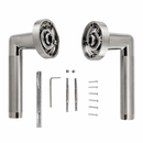 Manilla modelo '140A' recta de aluminio con Roseta Redonda para puertas