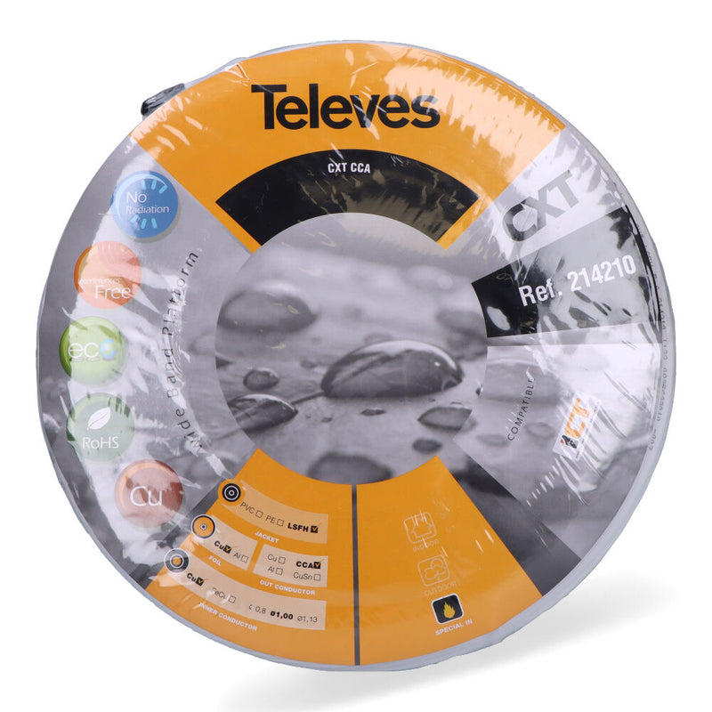 Televes Euro/M Copper Shielded Coaxial Cable (Coil Ø270x136mm)