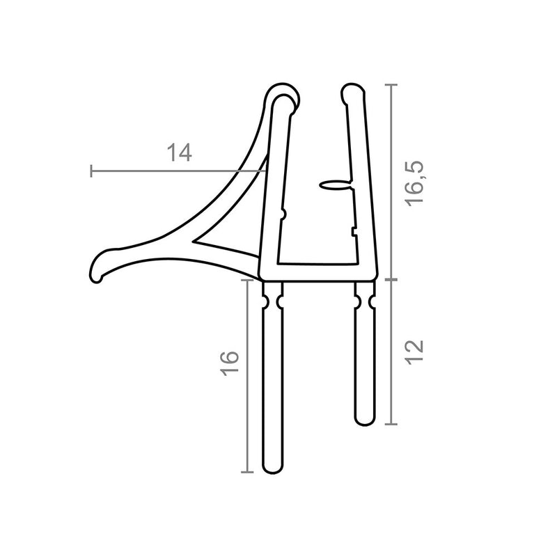 Perfil Para Mampara De Bañera Pf4 24X30Mm Tr 18527 Micel