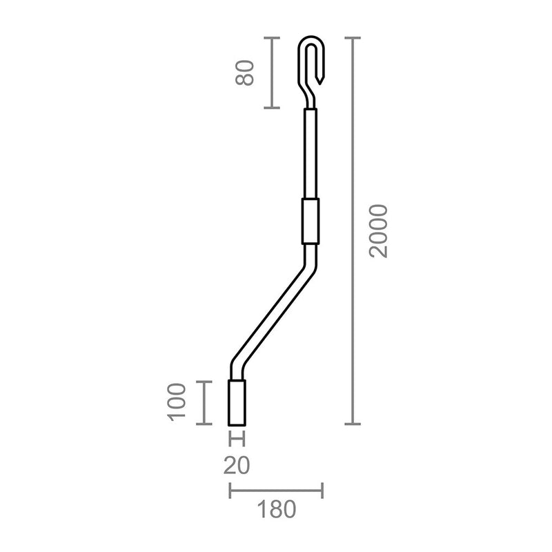 High Awning Crank Tld06 2000Mm 10447 Micel