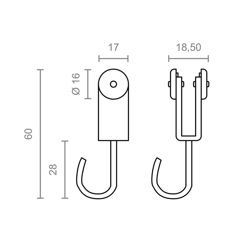 Blister of 2 Pulleys Outdoor Pergola Profile Tld17 92576 Micel