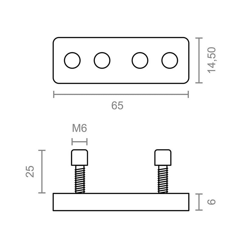 Set of strip plate for awning profile Tld25 92595 Micel