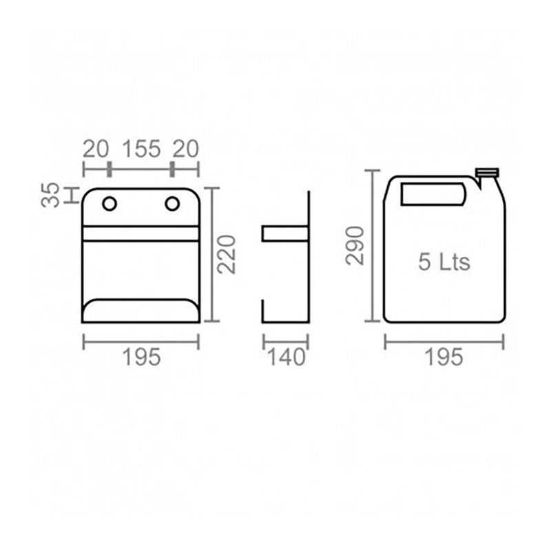 Support with 5L Air Conditioning Bottle. Micel