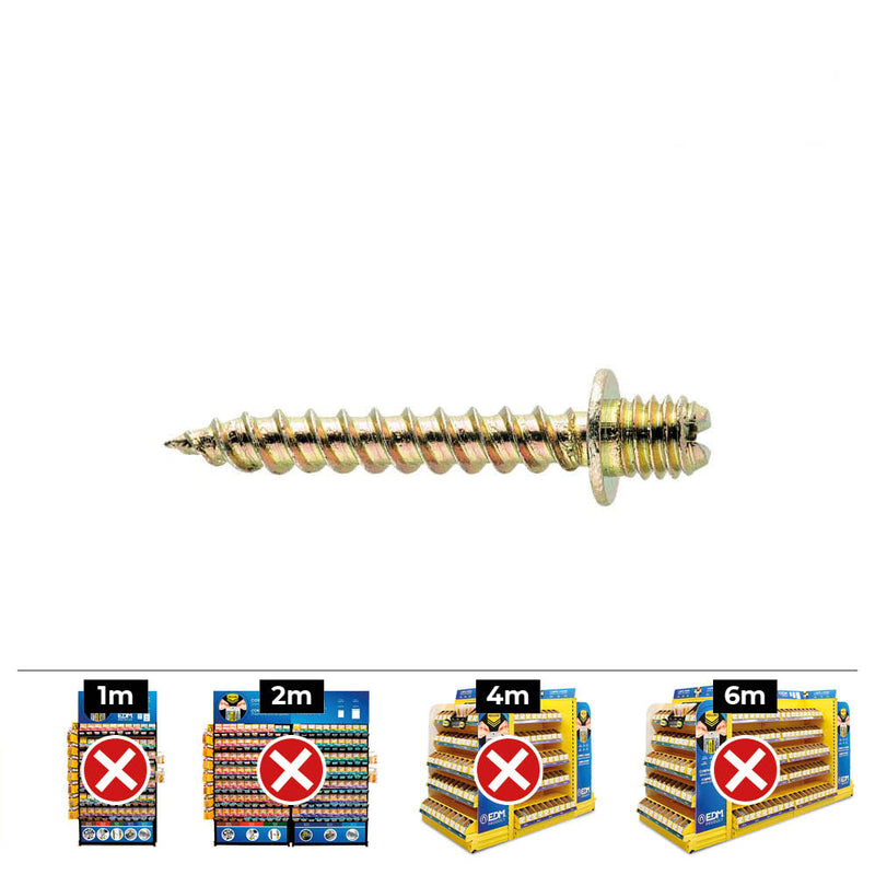 Box of 100 Units, Screw Din/Ref Tf M Ø6X25Mm Bricomado Celo