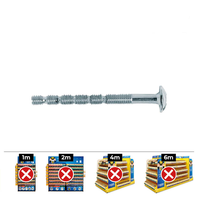 Box 250 Units, Multi-length Pull Screw Din/Ref Tirm Ø4X45Mm Nickel Plated Celo