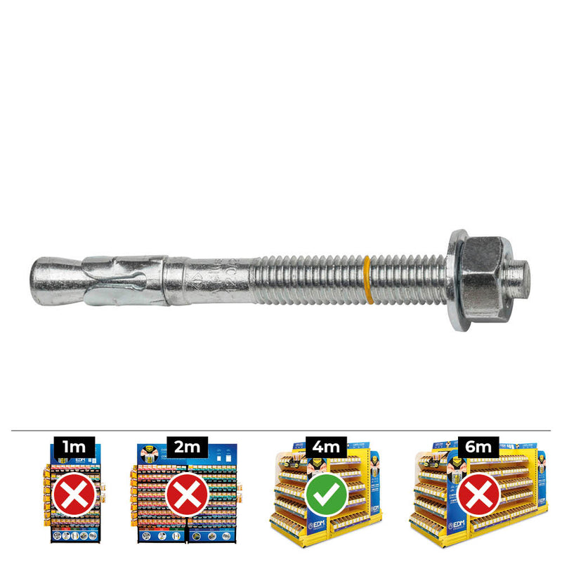 Caja 50 Unid, Anclaje Homologado Ce Bap Ø10X60Mm/10 Zincado Celo