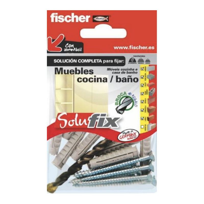 Fixing Kit for Kitchen/Bathroom Furniture 569816 Solufix Fischer