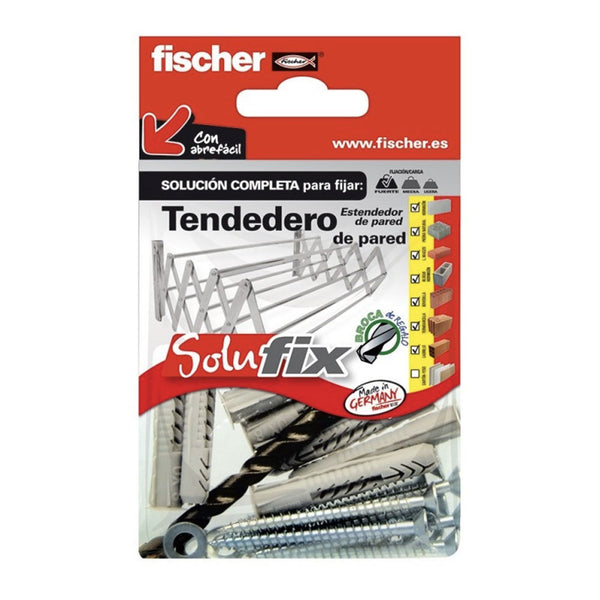 Kit Fijación Tendedero Pared 569814 Solufix Fischer