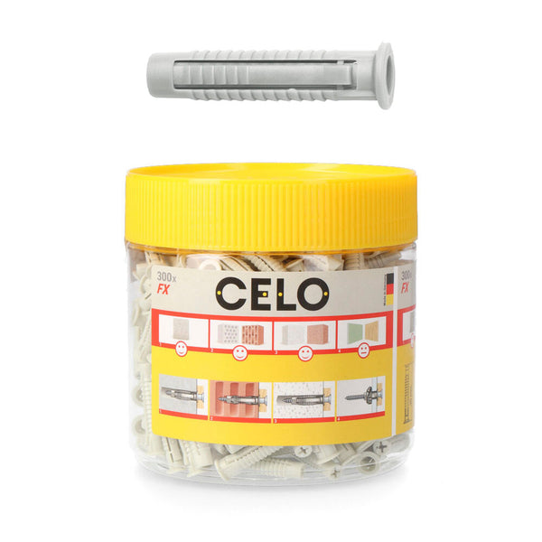 Can of 300 Units, Nylox Fx Plugs Ø6Mm Celo