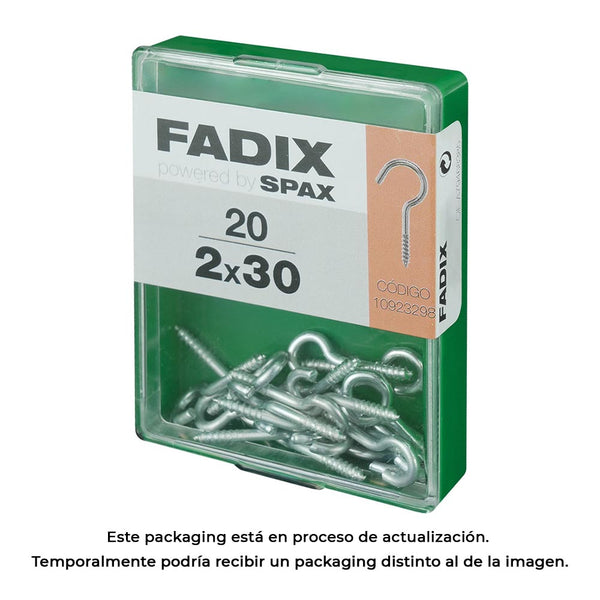 Box M 20 Units, Open Female Zinc 2.0X30Mm Fadix