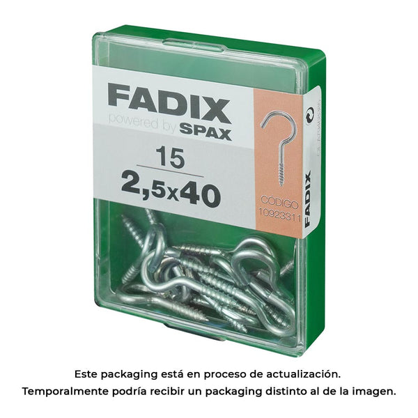 Box M 15 Units, Open Female Zinc 2.5X40Mm Fadix