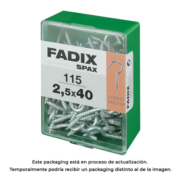 Box M 115 Units, Open Female Zinc 2.5X40Mm Fadix