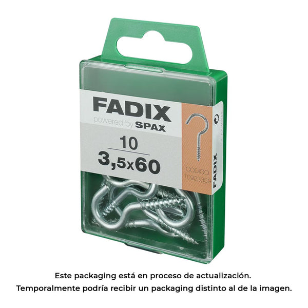 Box M 10 Units, Open Female Zinc 3.5X60Mm Fadix