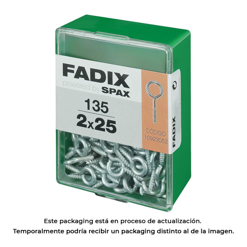 Box M 135 Units, Closed Female Zinc 2.0x25mm Fadix