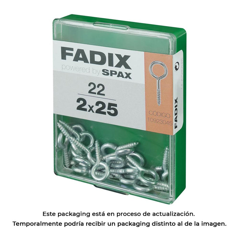 Caja M 22 Unid, Hembrilla Cerrada Cinc 2,0X25Mm Fadix