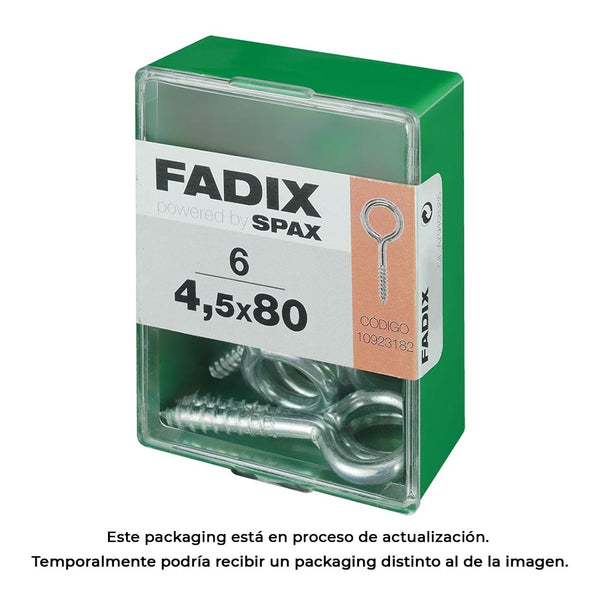 Box M 6 Units, Closed Female Zinc 4.5x80mm Fadix