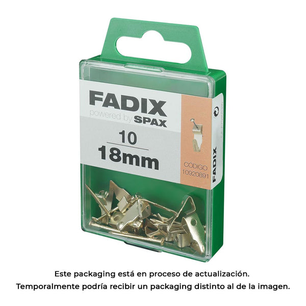 Caja M 10 Unid, Cuelgacuadros Hansafix 18Mm Fadix