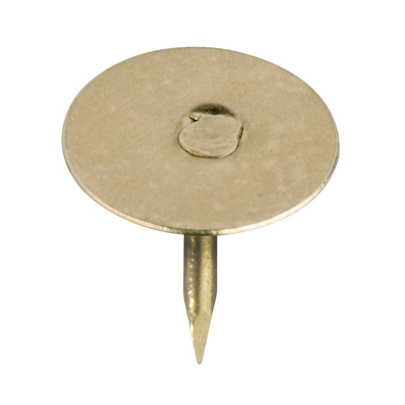 Box M 100 Units, Flat Brass Thumbtack 9Mm Fadix