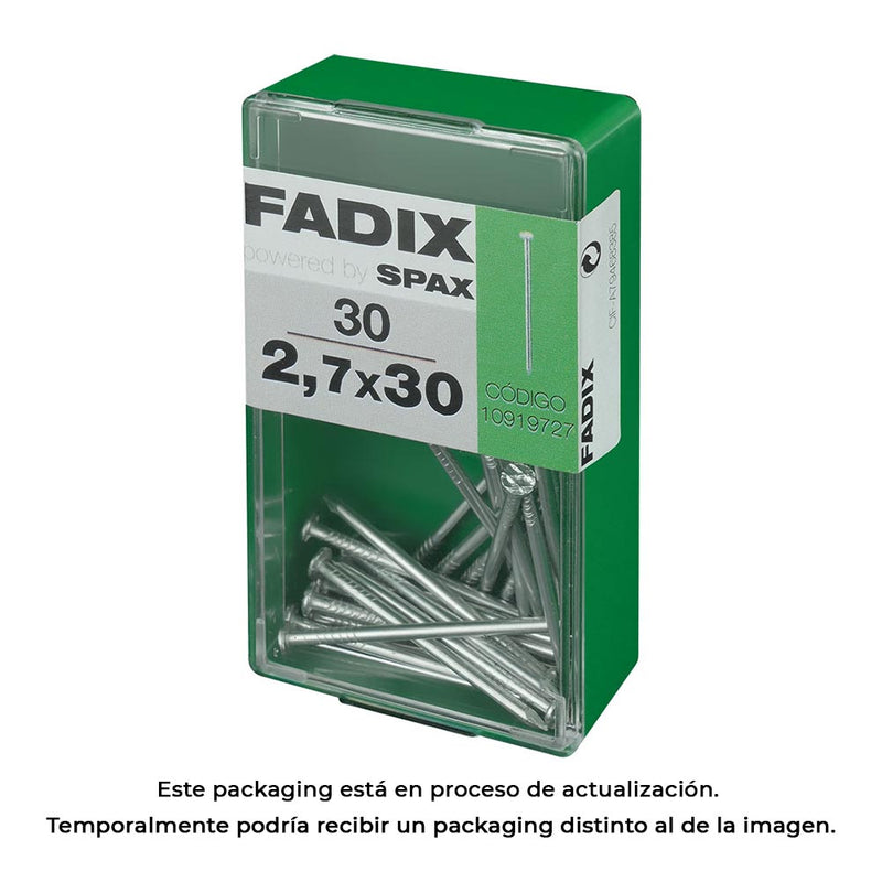 Box S 30 Units, Cp Steel Nail 2.7X30Mm Fadix