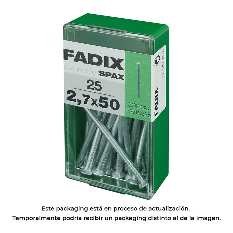 Box S 25 Units, Cp Steel Nail 2.7X50Mm Fadix